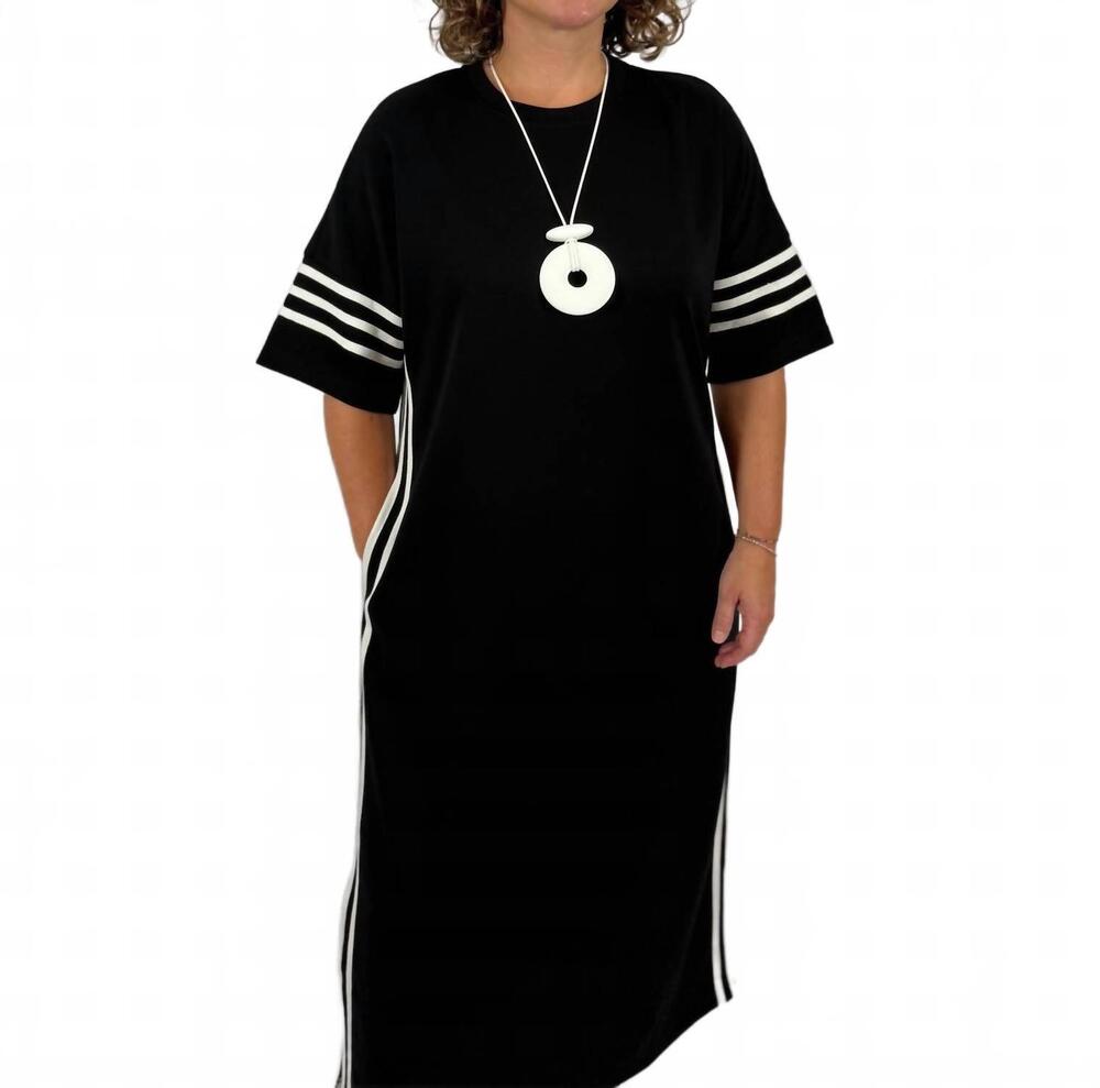 NEW ENTRO women's cloud midi dress in black